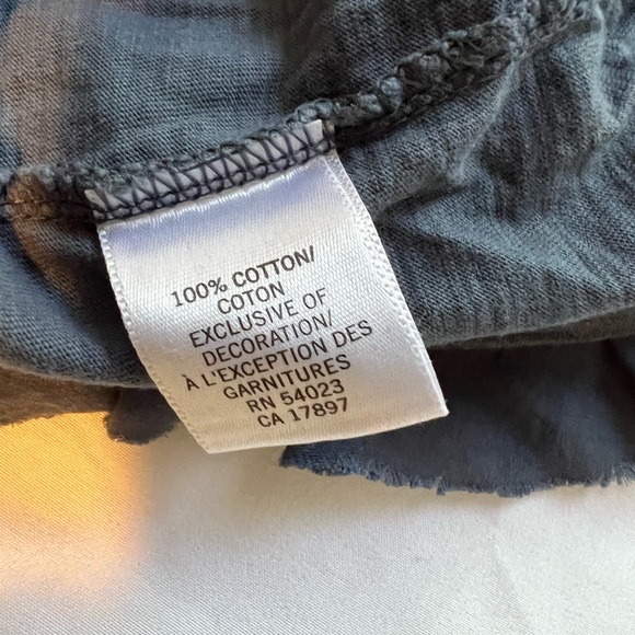 Banana Republic Slate Blue Cotton Dress with Ruffles - Picture 4 of 5